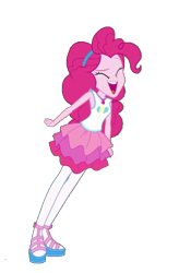 Size: 447x683 | Tagged: safe, artist:blockslikepl, edit, edited screencap, imported from derpibooru, screencap, pinkie pie, human, equestria girls, background removed, female, happy, not a vector, simple background, solo, transparent background, yelling