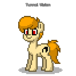 Size: 400x400 | Tagged: safe, artist:tunnel vision, imported from derpibooru, oc, oc only, oc:tunnel vision, earth pony, pony, pony town, digital art, earth pony oc, male, pixel art, ponysona, simple background, solo, stallion, transparent background