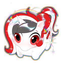 Size: 3514x3520 | Tagged: safe, artist:rrd-artist, imported from derpibooru, oc, oc only, oc:red rocket, unicorn, commission, female, horn, lying down, mare, ponyloaf, prone, red eyes, simple background, solo, transparent background, ych result