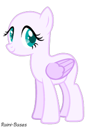 Size: 650x880 | Tagged: safe, artist:raini-bases, imported from derpibooru, pony, bald, base, female, mare, simple background, smiling, solo, standing, transparent background, transparent wings, wings