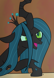 Size: 2036x2941 | Tagged: safe, artist:frownfactory, imported from derpibooru, queen chrysalis, changeling, changeling queen, atg 2024, female, newbie artist training grounds, solo