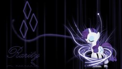 Size: 1920x1080 | Tagged: safe, artist:adamlhumphreys, artist:blackgryph0n, artist:bluedragonhans, imported from twibooru, rarity, pony, unicorn, cutie mark, eyes closed, female, image, makeup, mare, png, solo, tail, wallpaper