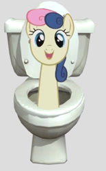 Size: 569x917 | Tagged: safe, edit, edited screencap, imported from derpibooru, screencap, bon bon, sweetie drops, earth pony, pony, 1000 hours in ms paint, bad edit, but why, funny, imminent flush, long neck, longbon, shitposting, skibidi toilet, toilet, why not