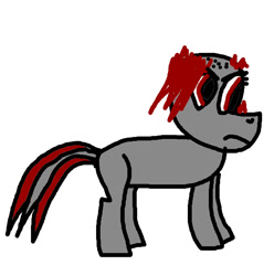 Size: 1071x1080 | Tagged: artist needed, safe, imported from derpibooru, oc, oc only, oc:zippers, earth pony, pony, angry, bald, cute, female, mare, red eyes, simple background, solo, standing, white background