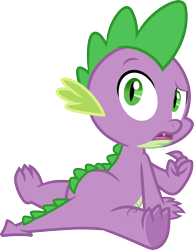 Size: 3000x3857 | Tagged: safe, artist:cloudy glow, imported from derpibooru, spike, dragon, school daze, baby, baby dragon, flexible, male, simple background, solo, splits, transparent background, vector, wingless spike