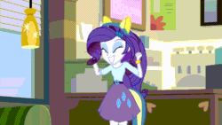 Size: 1920x1080 | Tagged: safe, imported from derpibooru, screencap, rarity, human, equestria girls, animated, belt, boots, clothes, cute, female, gif, high heel boots, jumping, my little pony equestria girls, raribetes, shirt, shoes, skirt, wondercolt ears, wondercolt tail