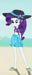 Size: 139x325 | Tagged: safe, edit, edited screencap, imported from derpibooru, screencap, rarity, human, aww... baby turtles, equestria girls, equestria girls series, clothes, cropped, female, hat, my little pony equestria girls: better together, picture for breezies, rarity's blue sarong, rarity's purple bikini, solo focus, sun hat, swimsuit