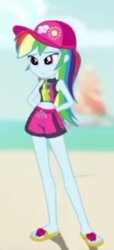 Size: 228x498 | Tagged: safe, edit, edited screencap, imported from derpibooru, screencap, rainbow dash, human, aww... baby turtles, equestria girls, equestria girls series, clothes, cropped, female, my little pony equestria girls: better together, rainbow dash's beach shorts swimsuit, solo focus, swimsuit