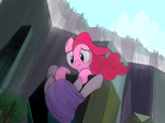 Size: 2732x2048 | Tagged: safe, artist:mandumustbasukanemen, imported from derpibooru, maud pie, pinkie pie, earth pony, pony, rock solid friendship, dangling, distraught, duo, duo female, female, ghastly gorge, mare, outdoors, scene interpretation, siblings, sisters