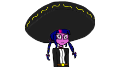 Size: 1374x748 | Tagged: safe, artist:samueljcollins1990, imported from derpibooru, sci-twi, twilight sparkle, equestria girls, hat, mariachi, mariachi outfit, mariachi-twi, simple background, solo, sombrero, white background