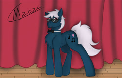 Size: 5000x3200 | Tagged: safe, artist:maître cervidé, imported from derpibooru, oc, oc:harmony dust, earth pony, bowtie, curtains, male, signature, solo