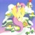 Size: 2048x2048 | Tagged: safe, artist:boneappleteeth, fluttershy, pegasus, pony, female, fluttershy's cottage, flying, mare, night, snow, solo, spread wings, wings