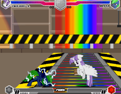 Size: 637x493 | Tagged: safe, imported from twibooru, rainbow dash, twilight sparkle, twilight velvet, alicorn, fighting is magic, baihe, blitz (character), clone, fan game, fighting is magic - roots, image, lightning, palette swap, pegasus factory, png, recolor, twilight sparkle (alicorn)
