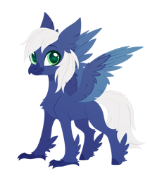 Size: 2420x2835 | Tagged: safe, artist:belka-sempai, imported from derpibooru, part of a set, oc, oc only, classical hippogriff, hippogriff, classical hippogriffied, colored wings, commission, hippogriffied, male, simple background, smiling, solo, species swap, spread wings, transparent background, wings, ych result