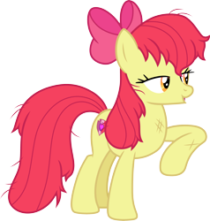 Size: 3000x3147 | Tagged: safe, artist:cloudy glow, imported from derpibooru, apple bloom, earth pony, pony, .ai available, apple bloom's bow, bow, female, hair bow, mare, older, older apple bloom, simple background, solo, transparent background, vector