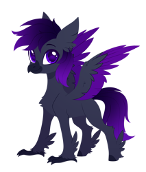 Size: 2420x2835 | Tagged: safe, artist:belka-sempai, imported from derpibooru, part of a set, oc, oc only, oc:tobezz, classical hippogriff, hippogriff, classical hippogriffied, colored wings, commission, gradient mane, hippogriffied, male, simple background, smiling, solo, species swap, spread wings, transparent background, wings, ych result