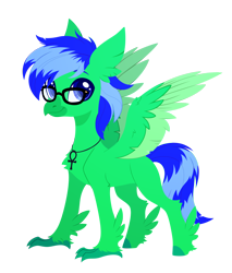 Size: 2420x2835 | Tagged: safe, artist:belka-sempai, imported from derpibooru, part of a set, oc, oc only, oc:doc anubis, classical hippogriff, hippogriff, classical hippogriffied, colored wings, commission, glasses, hippogriffied, jewelry, male, necklace, simple background, smiling, solo, species swap, spread wings, transparent background, wings, ych result
