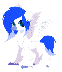 Size: 2420x2835 | Tagged: safe, artist:belka-sempai, imported from derpibooru, part of a set, oc, oc only, classical hippogriff, hippogriff, classical hippogriffied, commission, female, hippogriffied, simple background, smiling, solo, species swap, spread wings, transparent background, wings, ych result