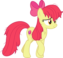 Size: 3239x3000 | Tagged: safe, artist:cloudy glow, imported from derpibooru, apple bloom, earth pony, pony, .ai available, apple bloom's bow, bow, female, hair bow, mare, older, older apple bloom, simple background, solo, transparent background, vector