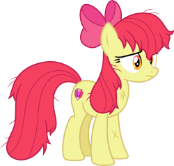 Size: 3139x3000 | Tagged: safe, artist:cloudy glow, imported from derpibooru, apple bloom, earth pony, pony, .ai available, apple bloom's bow, bow, female, hair bow, mare, older, older apple bloom, simple background, solo, transparent background, vector