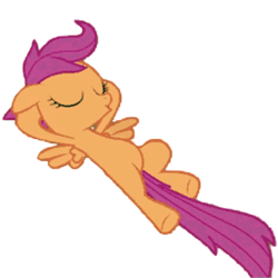 Size: 800x800 | Tagged: safe, edit, edited screencap, editor:dracoawesomeness, imported from derpibooru, screencap, scootaloo, pegasus, sleepless in ponyville, background removed, belly, eyes closed, female, filly, foal, hooves behind head, low quality, lowres, lying down, not a vector, prone, round belly, simple background, solo, transparent background