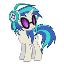Size: 800x800 | Tagged: safe, edit, edited screencap, editor:dracoawesomeness, imported from derpibooru, screencap, dj pon-3, vinyl scratch, unicorn, background removed, female, glasses, headphones, horn, not a vector, simple background, solo, transparent background
