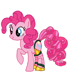 Size: 430x450 | Tagged: safe, artist:qjosh, imported from derpibooru, pinkie pie, earth pony, pony, robot, robot pony, female, roboticization, solo, transformation, transformation sequence