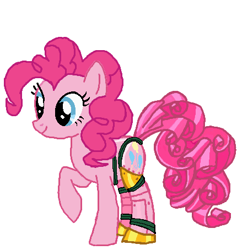 Size: 430x454 | Tagged: safe, artist:qjosh, imported from derpibooru, pinkie pie, earth pony, pony, robot, robot pony, female, roboticization, solo, transformation, transformation sequence