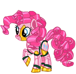 Size: 468x458 | Tagged: safe, artist:qjosh, imported from derpibooru, pinkie pie, earth pony, pony, robot, robot pony, female, roboticization, solo, transformation, transformation sequence