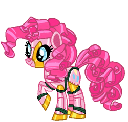 Size: 475x454 | Tagged: safe, artist:qjosh, imported from derpibooru, pinkie pie, earth pony, pony, robot, robot pony, female, pinkie bot, roboticization, simple background, transformation, transformation sequence, white background