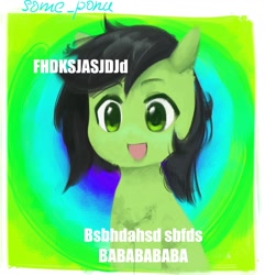 Size: 1572x1630 | Tagged: safe, artist:some_ponu, imported from derpibooru, oc, oc only, oc:anon, oc:filly anon, earth pony, pony, female, filly, gradient background, solo