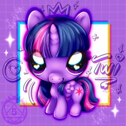 Size: 2000x2000 | Tagged: safe, artist:imonly5feet, imported from derpibooru, twilight sparkle, alicorn, pony, female, heart, heart eyes, horn, littlest pet shop, mare, solo, sparkles, style emulation, tail, twilight sparkle (alicorn), wingding eyes, wings