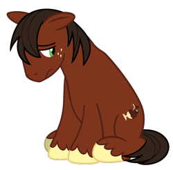 Size: 1040x1024 | Tagged: safe, artist:estories, edit, imported from derpibooru, vector edit, cocoa nibs, earth pony, pony, background pony, male, not big macintosh, not troubleshoes, recolor, sad, simple background, solo, stallion, transparent background, unshorn fetlocks, vector
