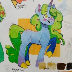 Size: 1080x1080 | Tagged: safe, imported from derpibooru, oc, oc only, pony, unicorn, horn, original art, solo, traditional art