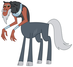 Size: 3439x3140 | Tagged: safe, artist:mlgtrap, imported from derpibooru, lord tirek, centaur, taur, antagonist, concave belly, male, piercing, ribs, simple background, skinny, solo, thin, transparent background, vector, weak