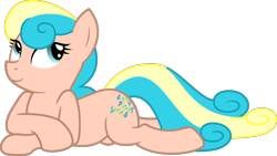 Size: 1280x720 | Tagged: safe, artist:ispincharles, edit, imported from derpibooru, vector edit, rainbow taffy, earth pony, pony, background pony, female, human shoulders, lying down, mare, not bon bon, prone, recolor, simple background, solo, transparent background, vector, vector used