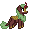 Size: 32x32 | Tagged: safe, artist:cupute, imported from derpibooru, cinder glow, summer flare, kirin, animated, commission, digital art, gif, micro, pixel animation, pixel art, png, simple background, solo, transparent background, ych result