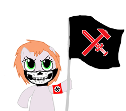 Size: 1169x1024 | Tagged: safe, imported from twibooru, pony, 4chan, alt right, altbrony, fascism, fascist symbol, image, mlpol, nazi, nazi symbol, neo nazi, png, siege mask, strasserism, swastika