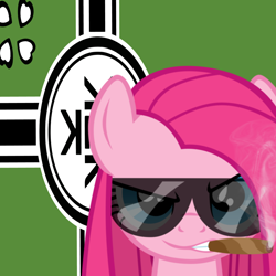 Size: 1280x1280 | Tagged: safe, imported from twibooru, pinkie pie, pony, 4chan, fascism, fascist, flag, image, kekistan, nazi, pinkamena diane pie, png