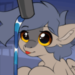 Size: 560x560 | Tagged: safe, artist:rileyisherehide, imported from derpibooru, oc, oc only, oc:phase noise, pegasus, pony, :p, animated, behaving like a cat, commission, gif, male, mlem, silly, silly pony, sink, solo, stallion, thirsty, tongue out, water, ych result, you're doing it wrong