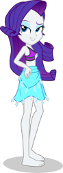 Size: 1419x3844 | Tagged: safe, alternate version, artist:dustinwatsongkx, imported from derpibooru, rarity, human, equestria girls, barefoot, bikini, clothes, feet, female, high res, my little pony equestria girls: better together, rarity's blue sarong, rarity's purple bikini, sarong, simple background, solo, swimsuit, transparent background, vector