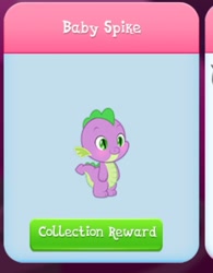 Size: 535x687 | Tagged: safe, imported from derpibooru, screencap, spike, dragon, baby, baby dragon, baby spike, cropped, cute, gameloft, gameloft shenanigans, male, solo, spikabetes, standing, younger