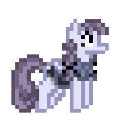 Size: 256x256 | Tagged: safe, artist:cupute, imported from derpibooru, earth pony, pony, animated, background pony, braid, clothed ponies, clothes, commission, cute, digital art, gif, goth, pixel animation, pixel art, png, simple background, solo, transparent background, ych result