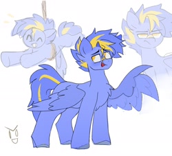 Size: 1961x1782 | Tagged: safe, artist:madiwann, imported from derpibooru, oc, oc only, oc:shining trophy, pegasus, pony, male, stallion, wings