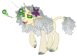 Size: 1752x1288 | Tagged: safe, artist:atcpony, imported from derpibooru, oc, oc only, oc:mercury shine, pony, sheep, unicorn, cloven hooves, female, horn loss, hypnosis, mare, pony to sheep, sheepified, simple background, solo, species swap, transformation, transparent background
