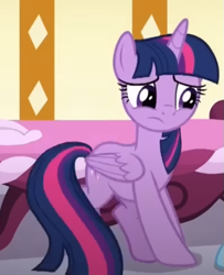 Size: 431x531 | Tagged: safe, imported from derpibooru, screencap, twilight sparkle, alicorn, pony, deep tissue memories, spoiler:deep tissue memories, cropped, cute, my little pony: friendship is forever, sad, sadorable, solo, twilight sparkle (alicorn)