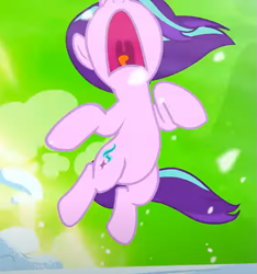 Size: 555x594 | Tagged: safe, imported from derpibooru, screencap, starlight glimmer, pony, unicorn, the ending of the end, cropped, horn, nose in the air, open mouth, solo