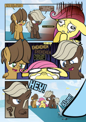 Size: 1920x2715 | Tagged: safe, artist:alexdti, imported from derpibooru, dumbbell, fluttershy, hoops, rainbow dash, pegasus, pony, comic:how we met (italian), colt, crying, female, filly, filly fluttershy, foal, italian, male, younger