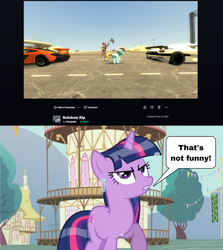 Size: 1442x1620 | Tagged: safe, imported from ponybooru, twilight sparkle, pony, unicorn, magical mystery cure, angry, anti-harejules, cringing, deviantart, meme, unamused, unfunny, unicorn twilight