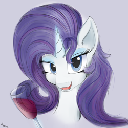 Size: 4000x4000 | Tagged: safe, artist:ser-p, imported from derpibooru, rarity, pony, absurd resolution, glass, gray background, simple background, solo, wine glass